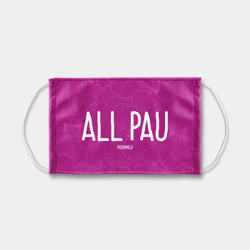 "ALL PAU" PIDGINMOJI Face Mask (Pink)