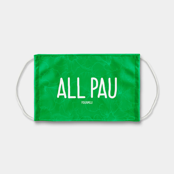 "ALL PAU" PIDGINMOJI Face Mask (Green)