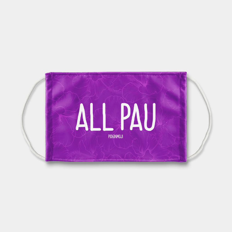 "ALL PAU" PIDGINMOJI Face Mask (Purple)