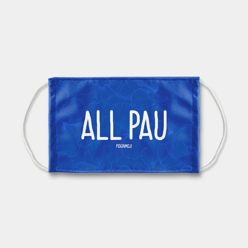 "ALL PAU" PIDGINMOJI Face Mask (Blue)
