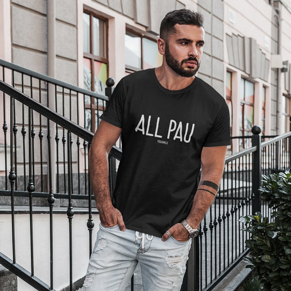 "ALL PAU" Men’s Pidginmoji Dark Short Sleeve T-shirt