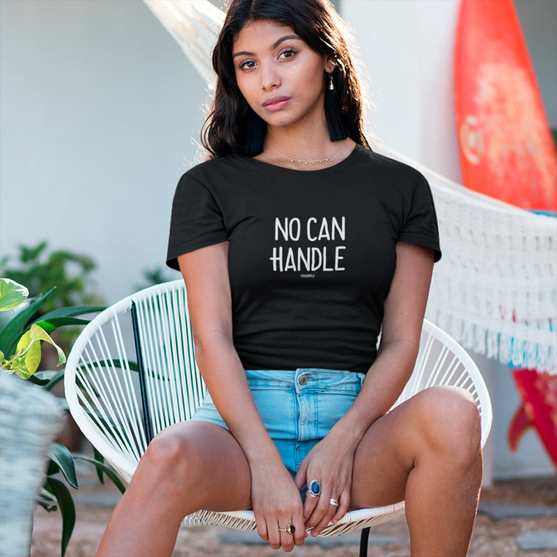 "NO CAN HANDLE" Women’s Pidginmoji Dark Short Sleeve T-shirt