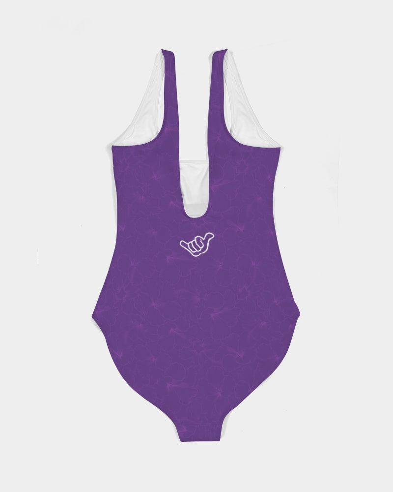 PIDGINMOJI Hibiscus Swimsuit (Purple)