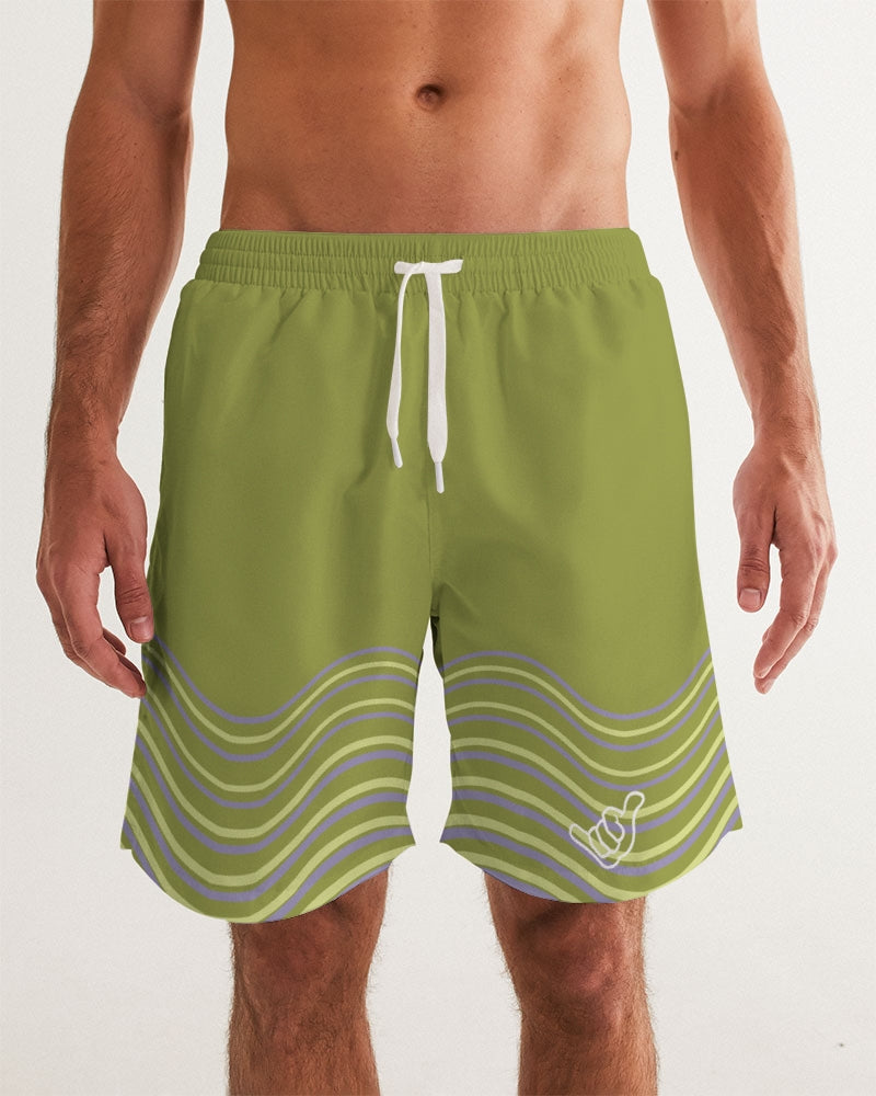 PIDGINMOJI Waves Shorts (Olive Green/Light Green/Lilac)