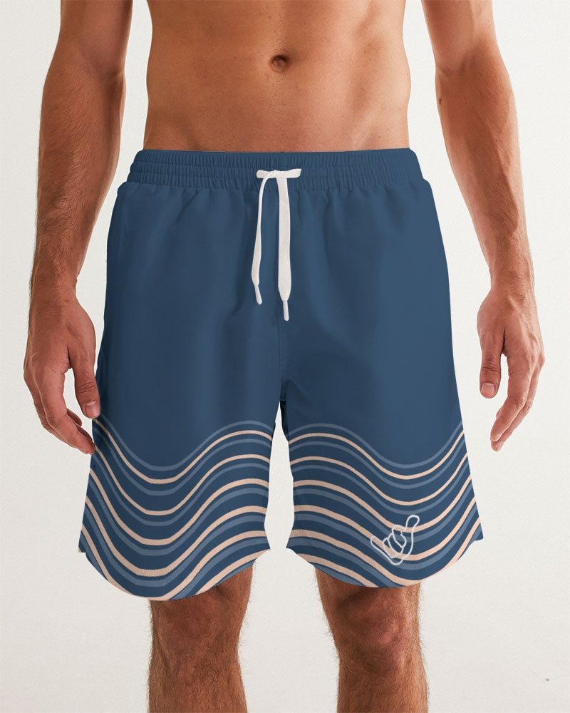 PIDGINMOJI Waves Shorts (Navy Blue/Blue/Lemonade Pink)
