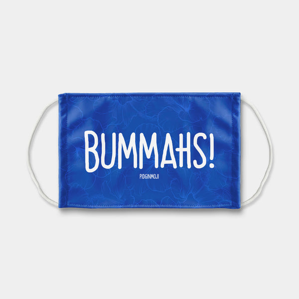 "BUMMAHS!" PIDGINMOJI Face Mask (Blue)