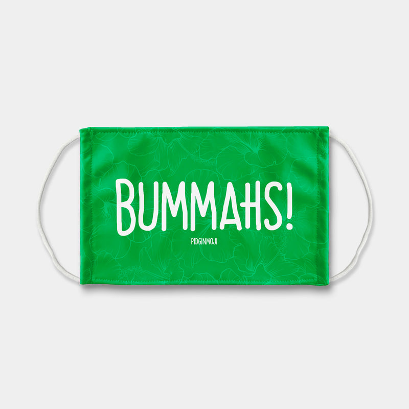 "BUMMAHS!" PIDGINMOJI Face Mask (Green)