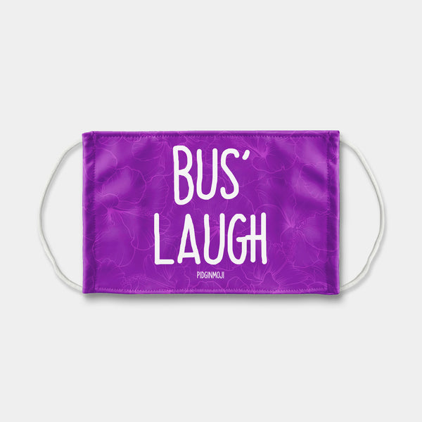 "BUS' LAUGH" PIDGINMOJI Face Mask (Purple)