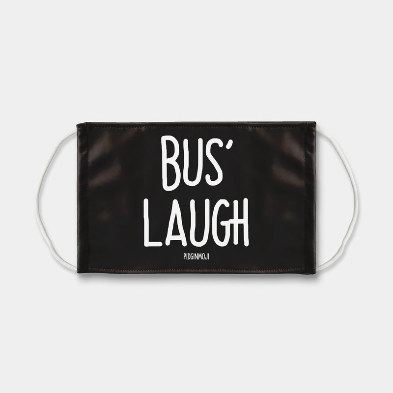 "BUS' LAUGH" PIDGINMOJI Face Mask (Black)