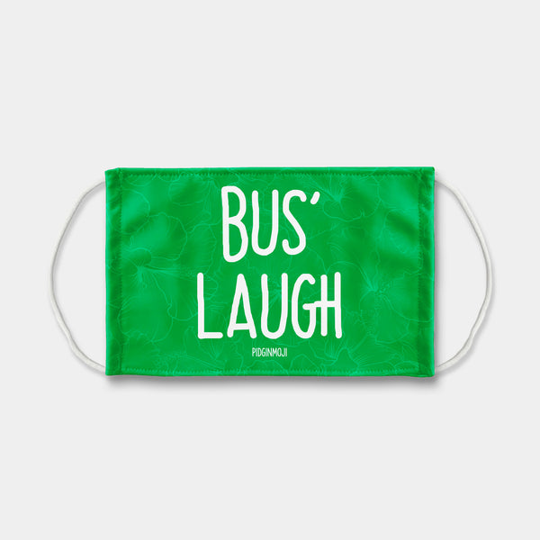 "BUS' LAUGH" PIDGINMOJI Face Mask (Green)