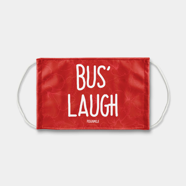 "BUS' LAUGH" PIDGINMOJI Face Mask (Red)