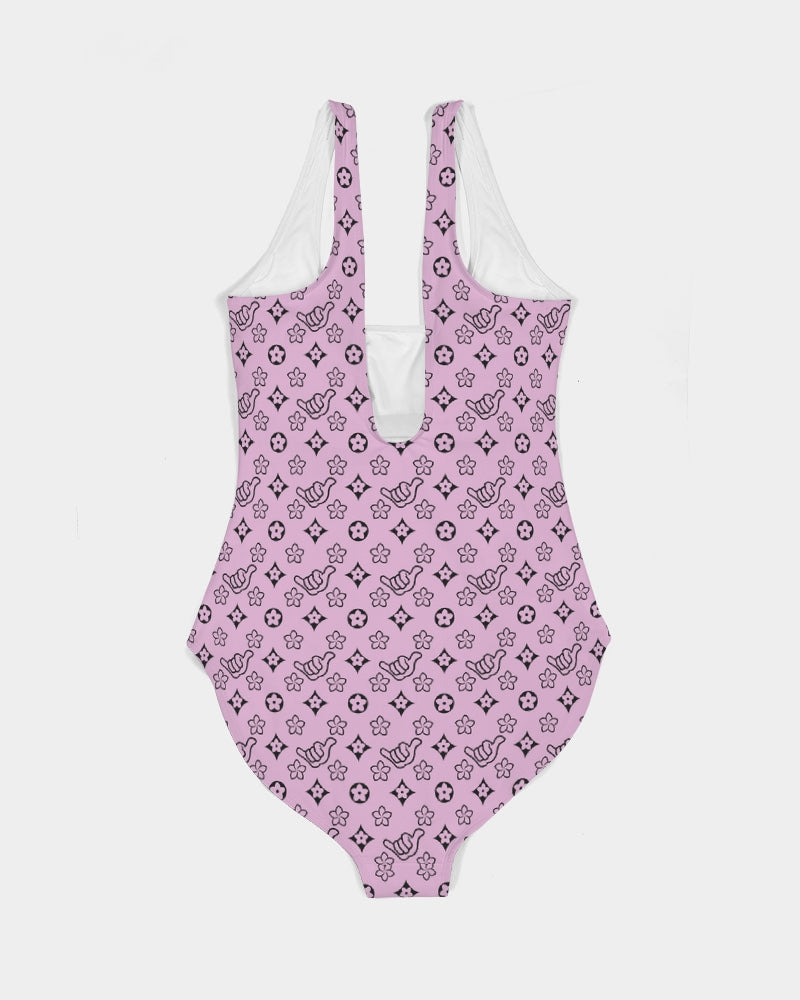 PIDGINMOJI Plumeria Swimsuit (Pink)