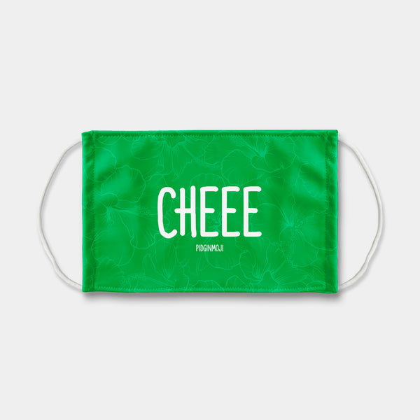 "CHEEE" PIDGINMOJI Face Mask (Green)