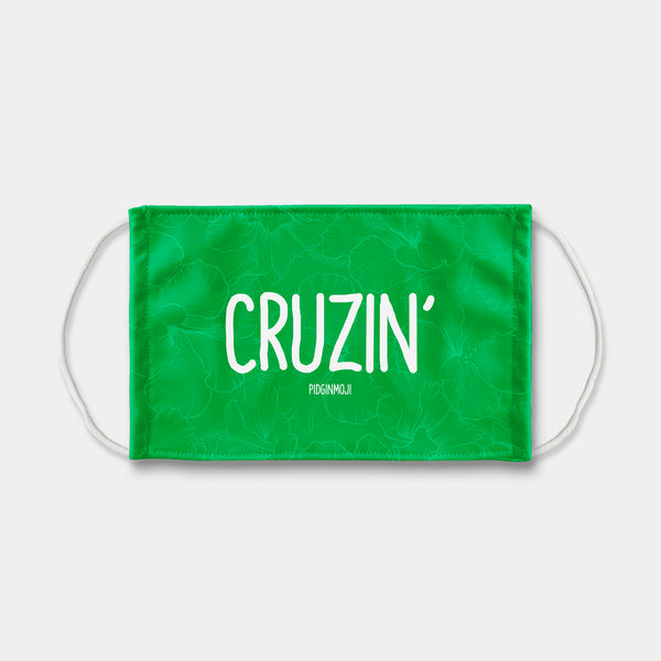 "CRUZIN'" PIDGINMOJI Face Mask (Green)