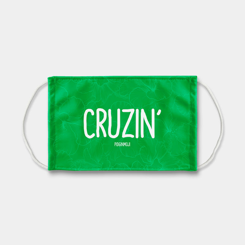 "CRUZIN'" PIDGINMOJI Face Mask (Green)