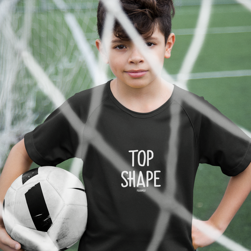 "TOP SHAPE" Youth Pidginmoji Dark Short Sleeve T-shirt