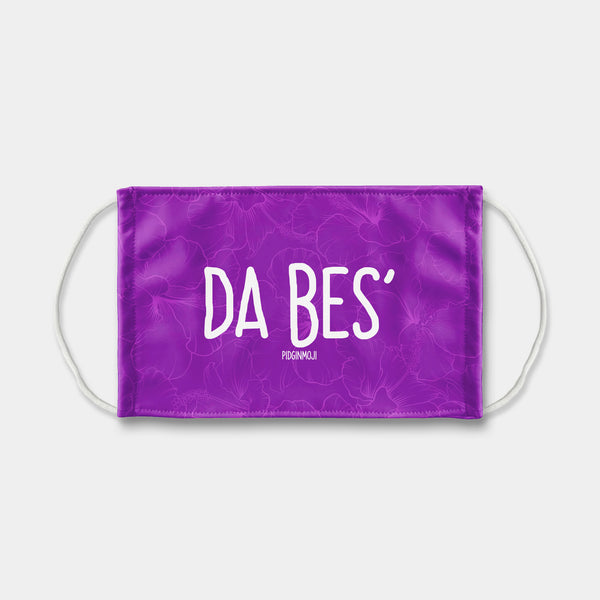 "DA BES'" PIDGINMOJI Face Mask (Purple)