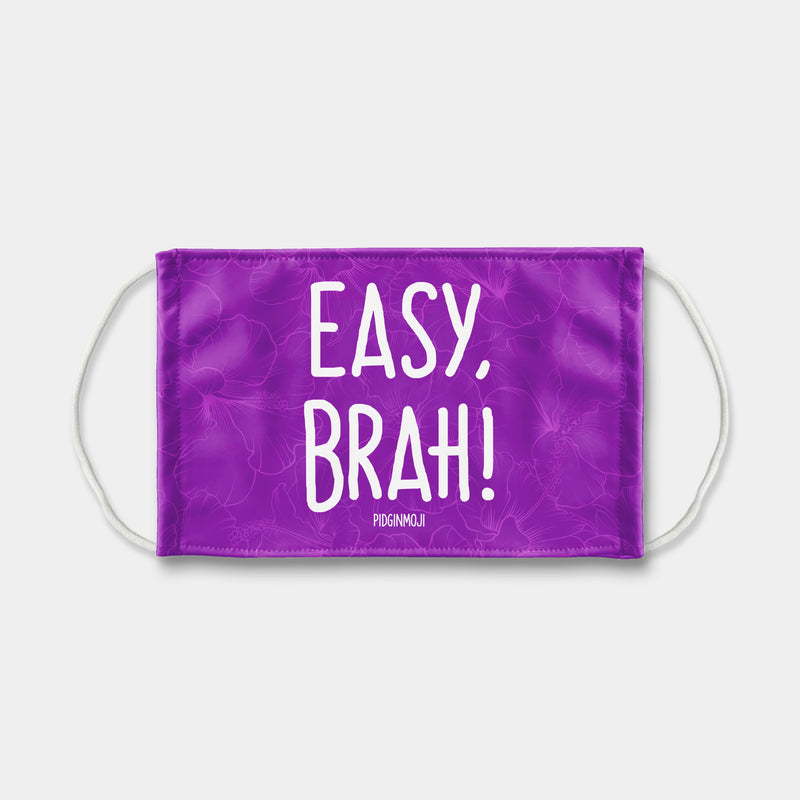 "EASY, BRAH!" PIDGINMOJI Face Mask (Purple)