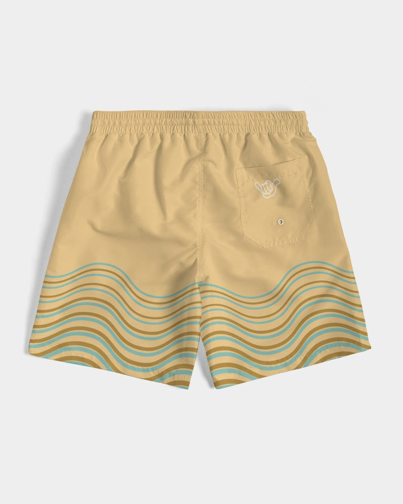 PIDGINMOJI Waves Shorts (Beige/Brown/Teal)