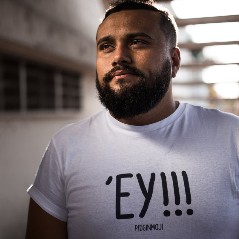 "'EY!!!" Men’s Pidginmoji Light Short Sleeve T-shirt