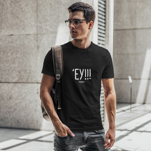 "'EY!!!" Men’s Pidginmoji Dark Short Sleeve T-shirt