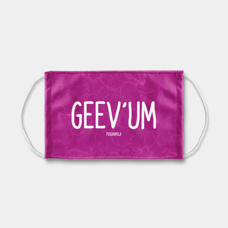 "GEEV'UM" PIDGINMOJI Face Mask (Pink)