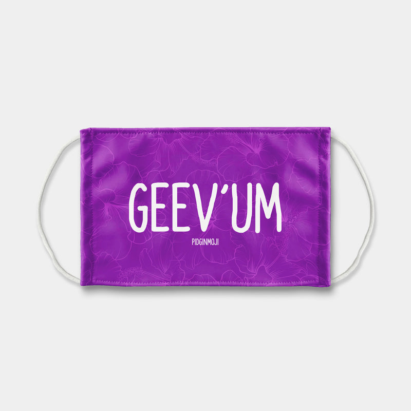 "GEEV'UM" PIDGINMOJI Face Mask (Purple)