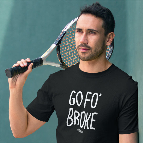 "GO FO’ BROKE" Men’s Pidginmoji Dark Short Sleeve T-shirt