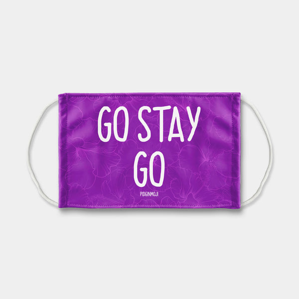 "GO STAY GO" PIDGINMOJI Face Mask (Purple)