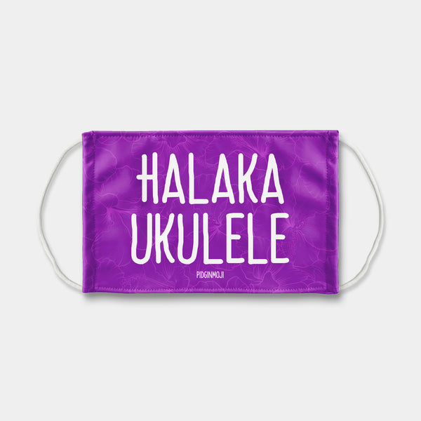 "HALAKAUKULELE" PIDGINMOJI Face Mask (Purple)
