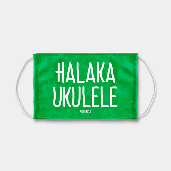 "HALAKAUKULELE" PIDGINMOJI Face Mask (Green)