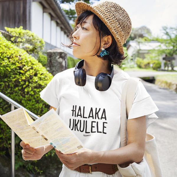 "HALAKAUKULELE" Women’s Pidginmoji Light Short Sleeve T-shirt
