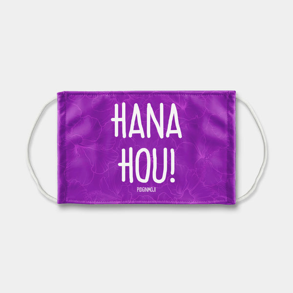 "HANA HOU!" PIDGINMOJI Face Mask (Purple)