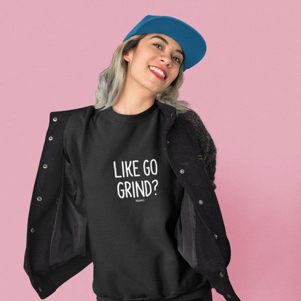 "LIKE GO GRIND?" Women’s Pidginmoji Dark Short Sleeve T-shirt