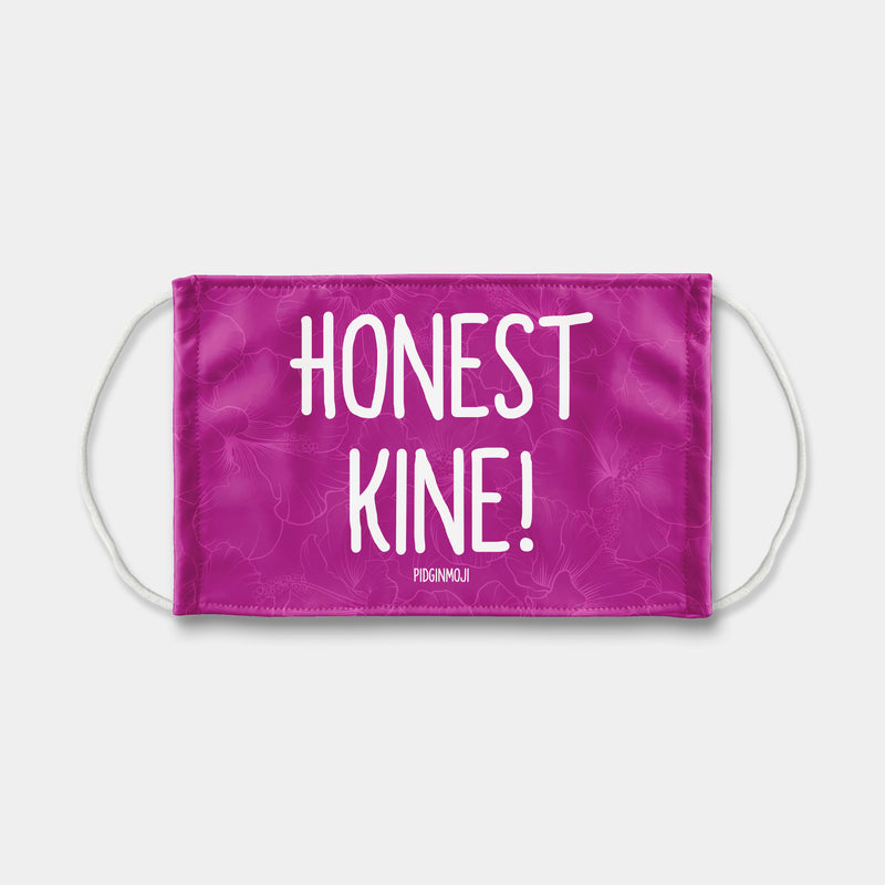 "HONEST KINE!" PIDGINMOJI Face Mask (Pink)
