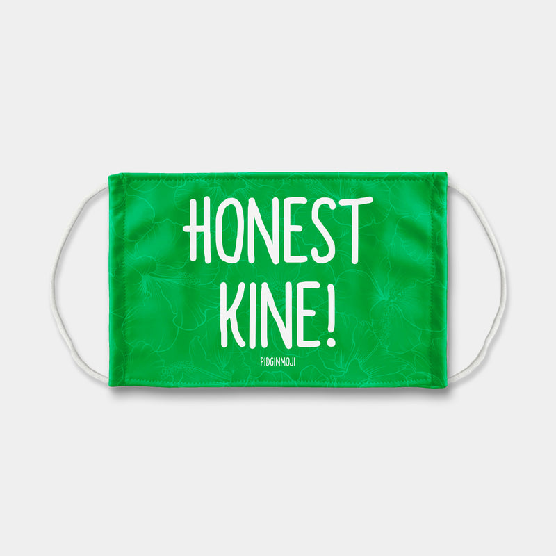 "HONEST KINE!" PIDGINMOJI Face Mask (Green)