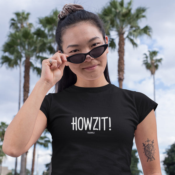 "HOWZIT!" Women’s Pidginmoji Dark Short Sleeve T-shirt