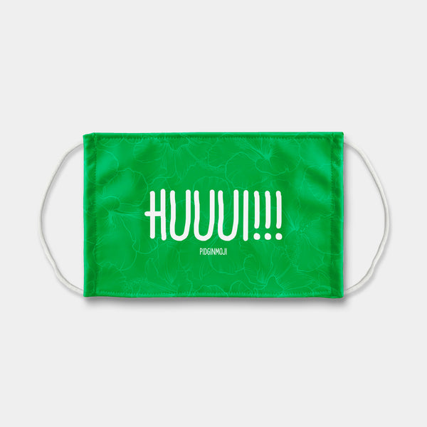 "HUUUI!!!" PIDGINMOJI Face Mask (Green)
