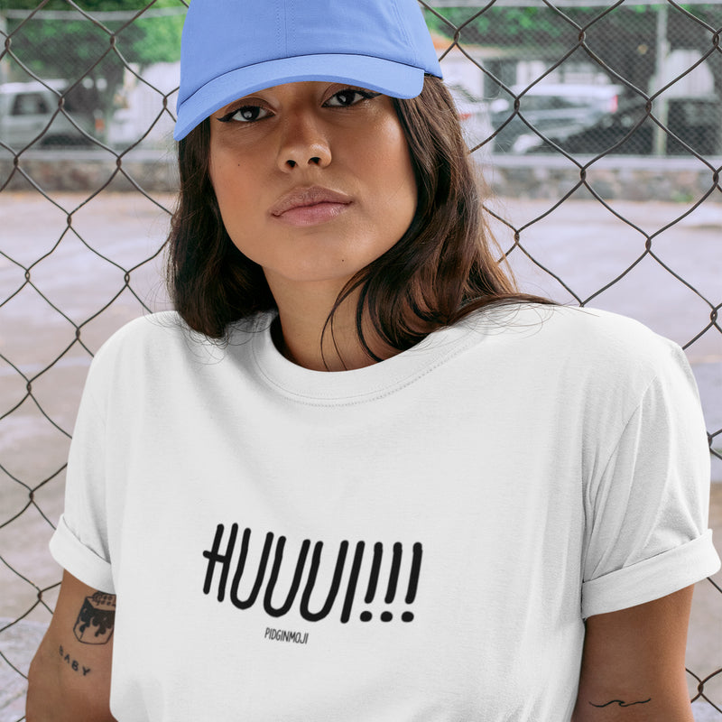 "HUUUI!!!" Women’s Pidginmoji Light Short Sleeve T-shirt