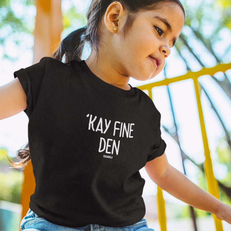 "'KAY FINE DEN" Youth Pidginmoji Dark Short Sleeve T-shirt