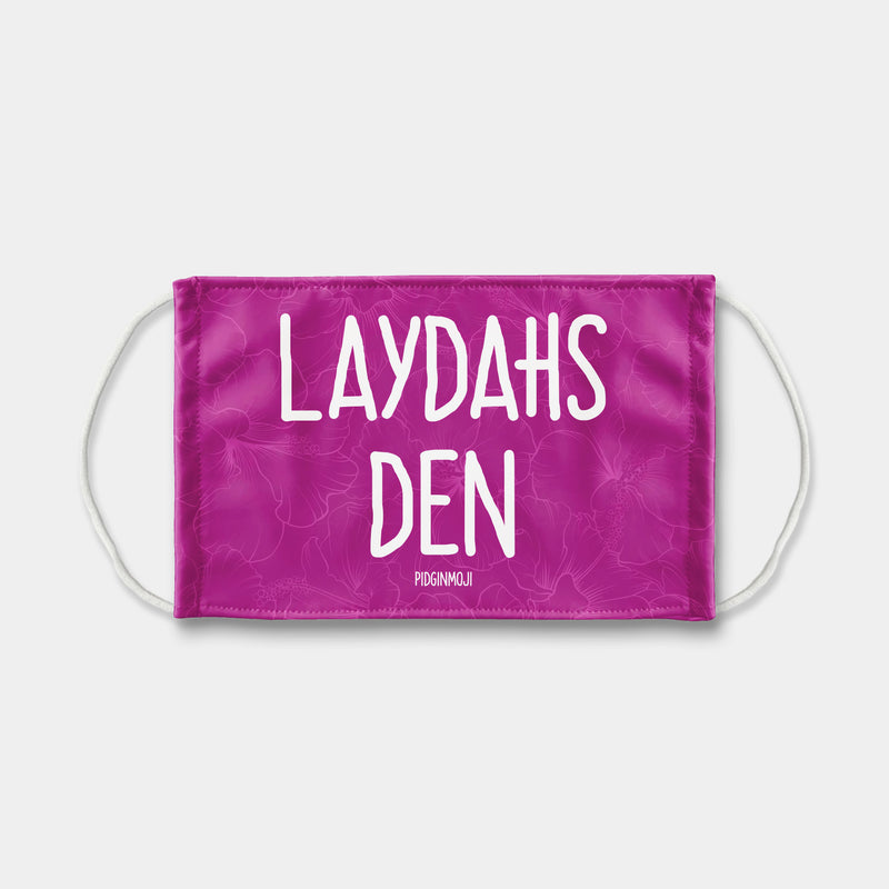 "LAYDAHS DEN" PIDGINMOJI Face Mask (Pink)