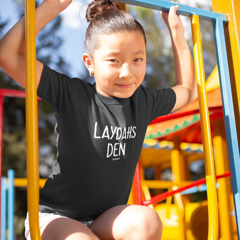 "LAYDAHS DEN" Youth Pidginmoji Dark Short Sleeve T-shirt