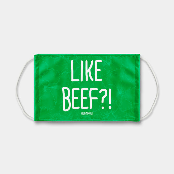 "LIKE BEEF?!" PIDGINMOJI Face Mask (Green)