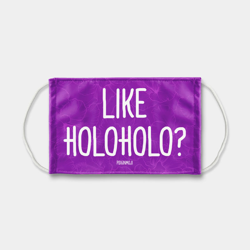 "LIKE HOLOHOLO?" PIDGINMOJI Face Mask (Purple)