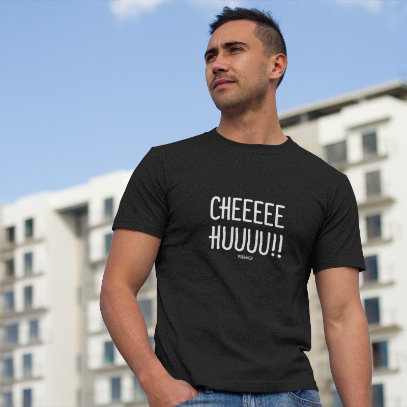 "CHEEEEEHUUUU!!" Men’s Pidginmoji Dark Short Sleeve T-shirt