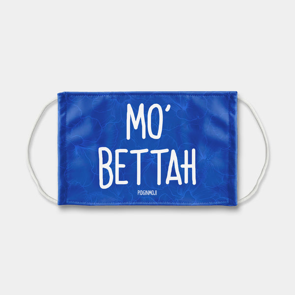 "MO' BETTAH" PIDGINMOJI Face Mask (Blue)