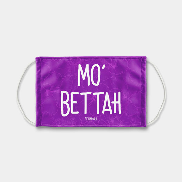 "MO' BETTAH" PIDGINMOJI Face Mask (Purple)