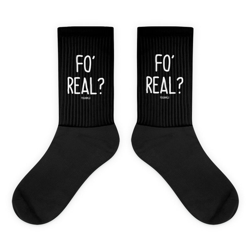 "FO' REAL?" PIDGINMOJI Socks