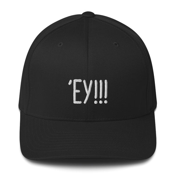 "'EY!!!" Pidginmoji Dark Structured Cap