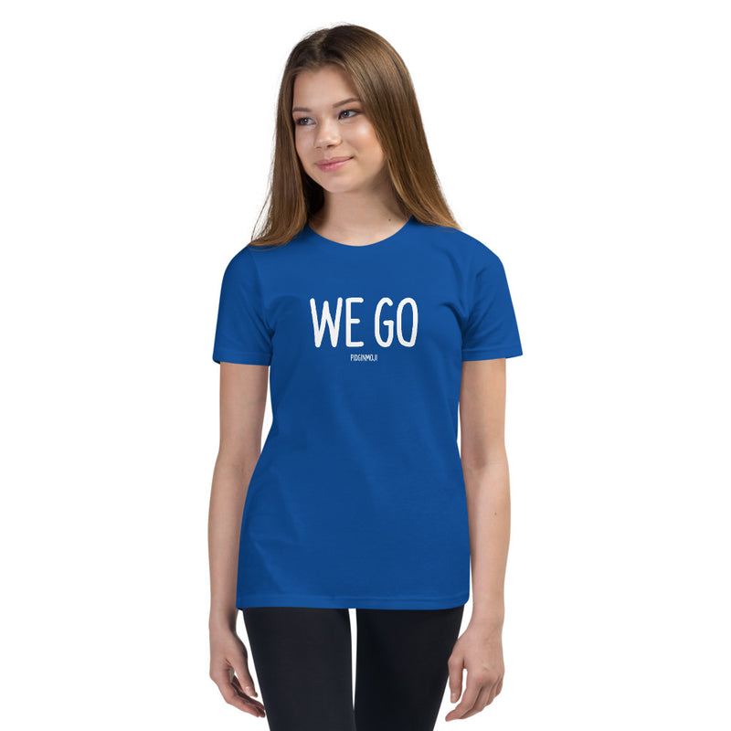 "WE GO" Youth Pidginmoji Dark Short Sleeve T-shirt